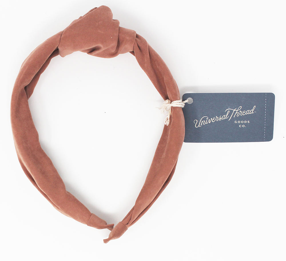 Soft Suede Fabric Knot Headband - Universal Thread™ Brown Burgundy Color